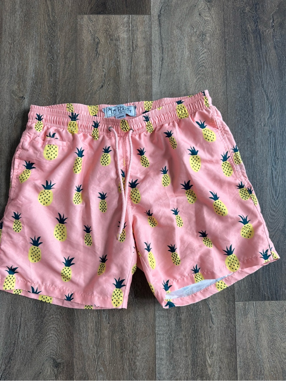Free Planet Coral Pineapple Swim Shorts Size Large